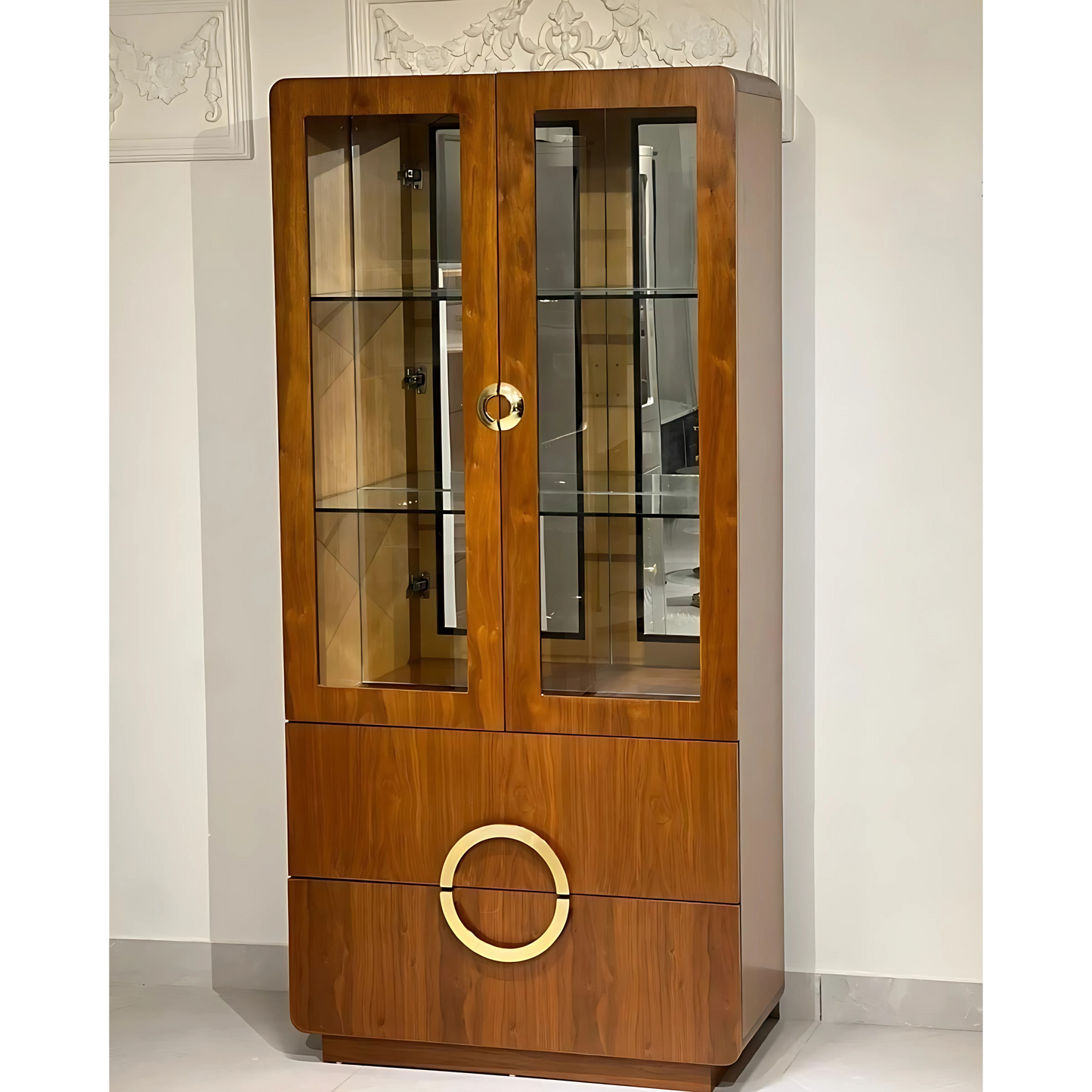 Elysian Walnut Display Cabinet