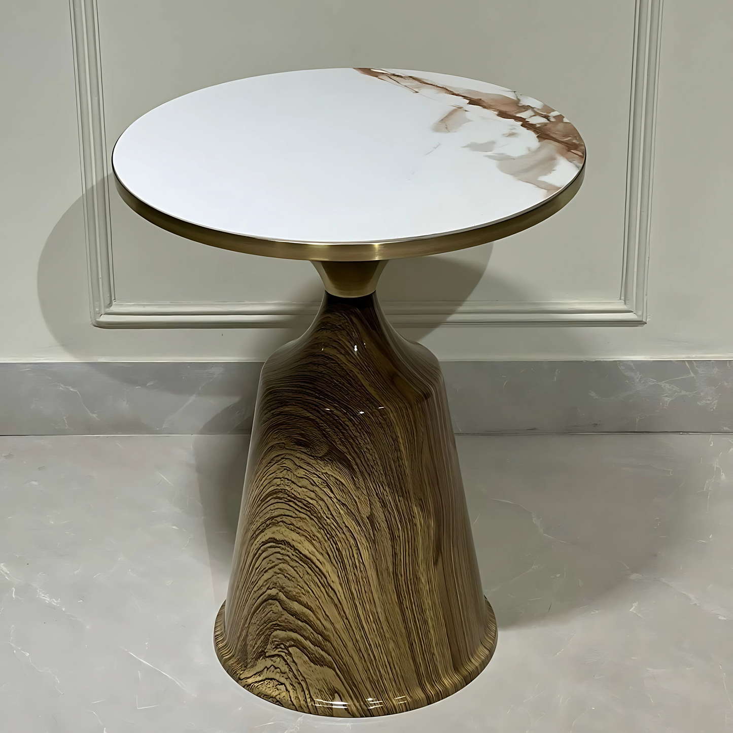 Polished Woodgrain Side Table