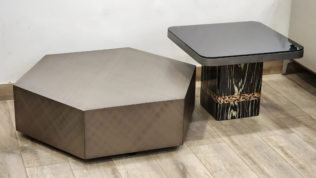 Geometric Elegance Duo Center Coffee Table