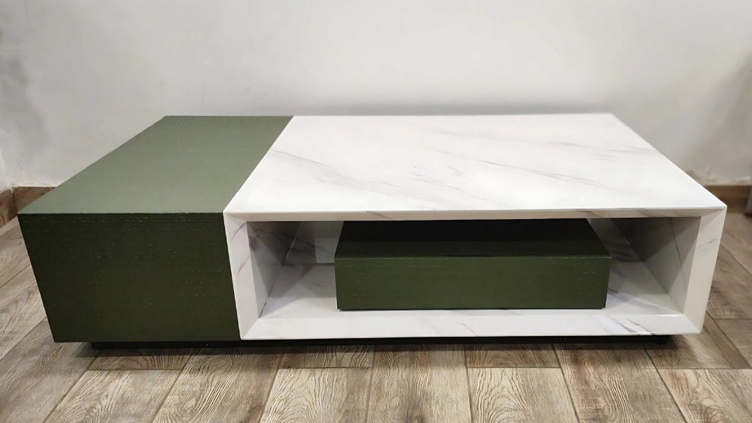 Duet Harmony Marble Center Coffee Table Set