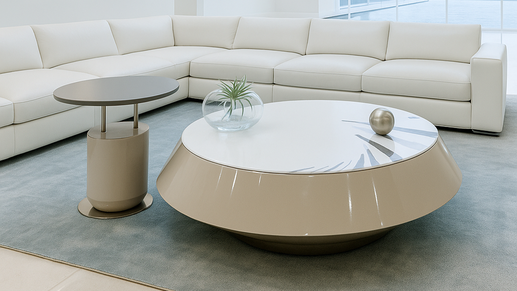 Velour Stone Center Coffee Table