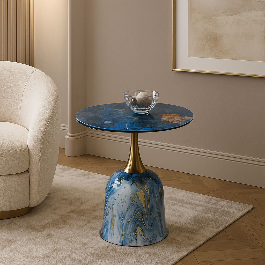 Celestia Bleu Side Table