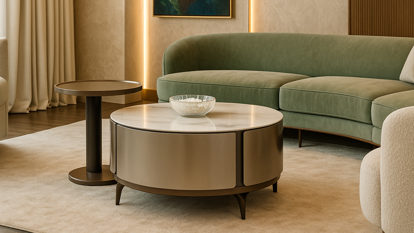 Contemporary Round Center Coffee Table