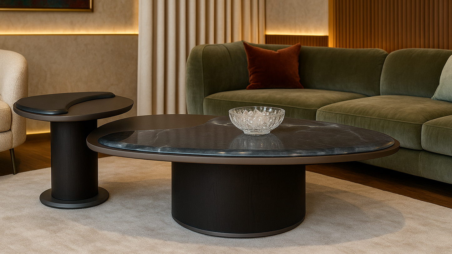 Obsidian Drift Center Coffee Table