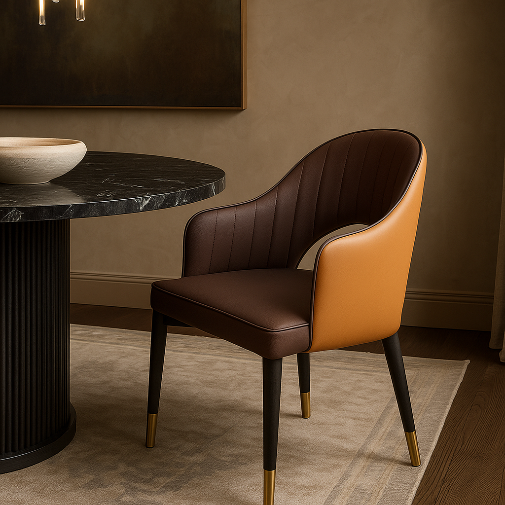 Tangerine Noir Designer Dining Chair