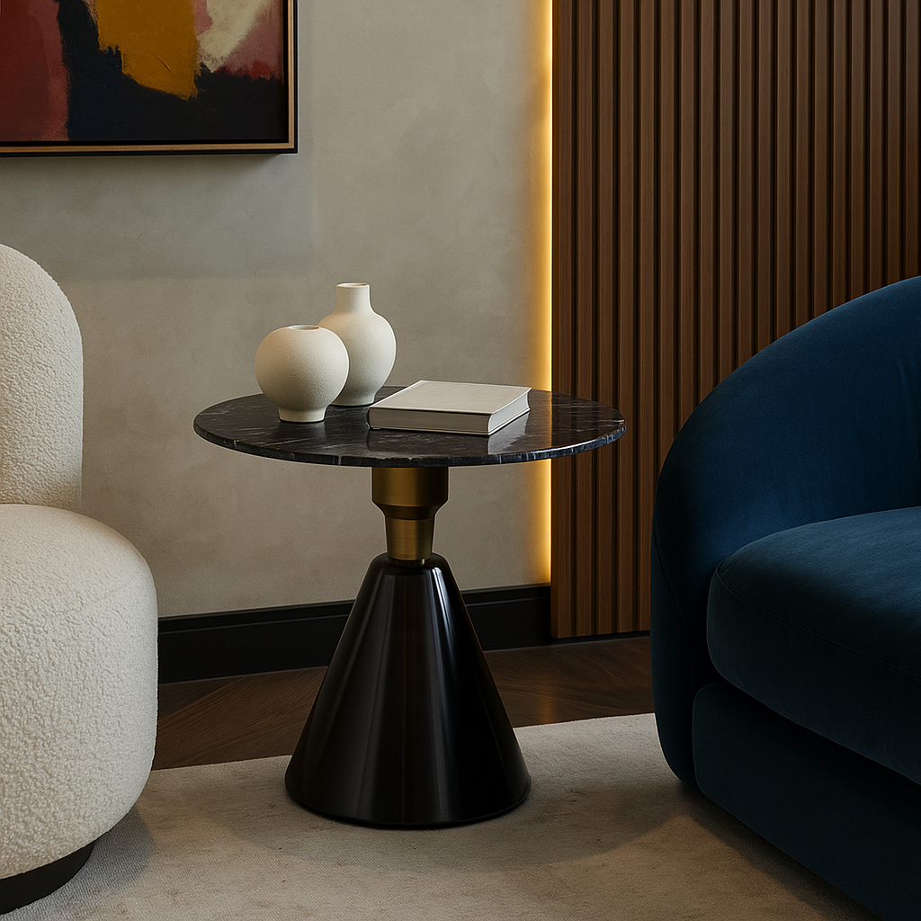 Black Eclipse Side Table