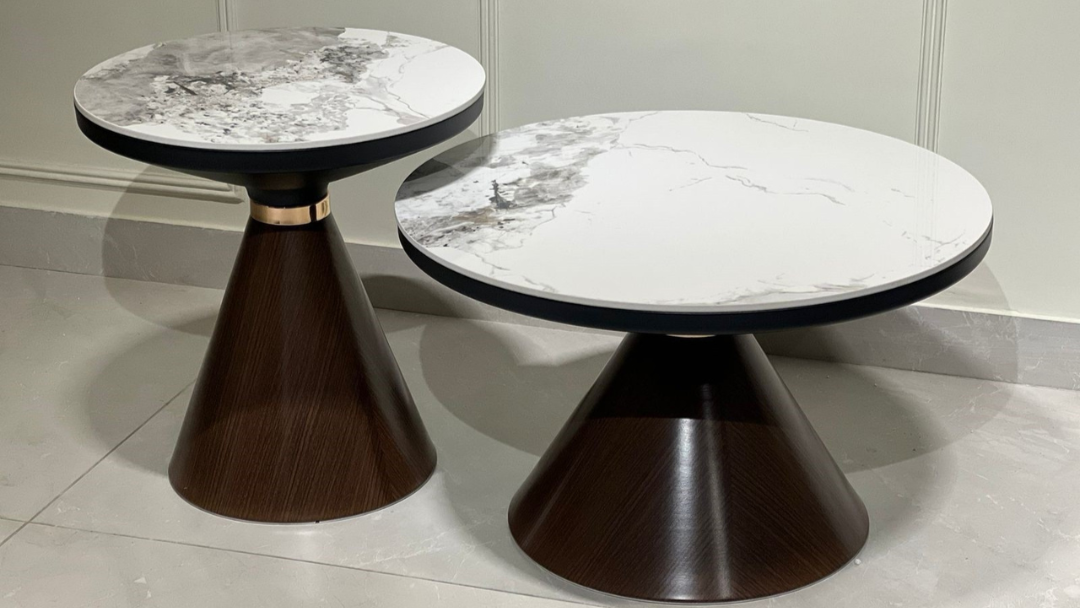 Valente Sculptural Marble Center Coffee Table