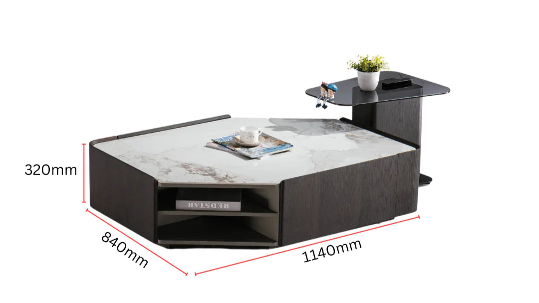 Modern Luxe Facet center Coffee Table