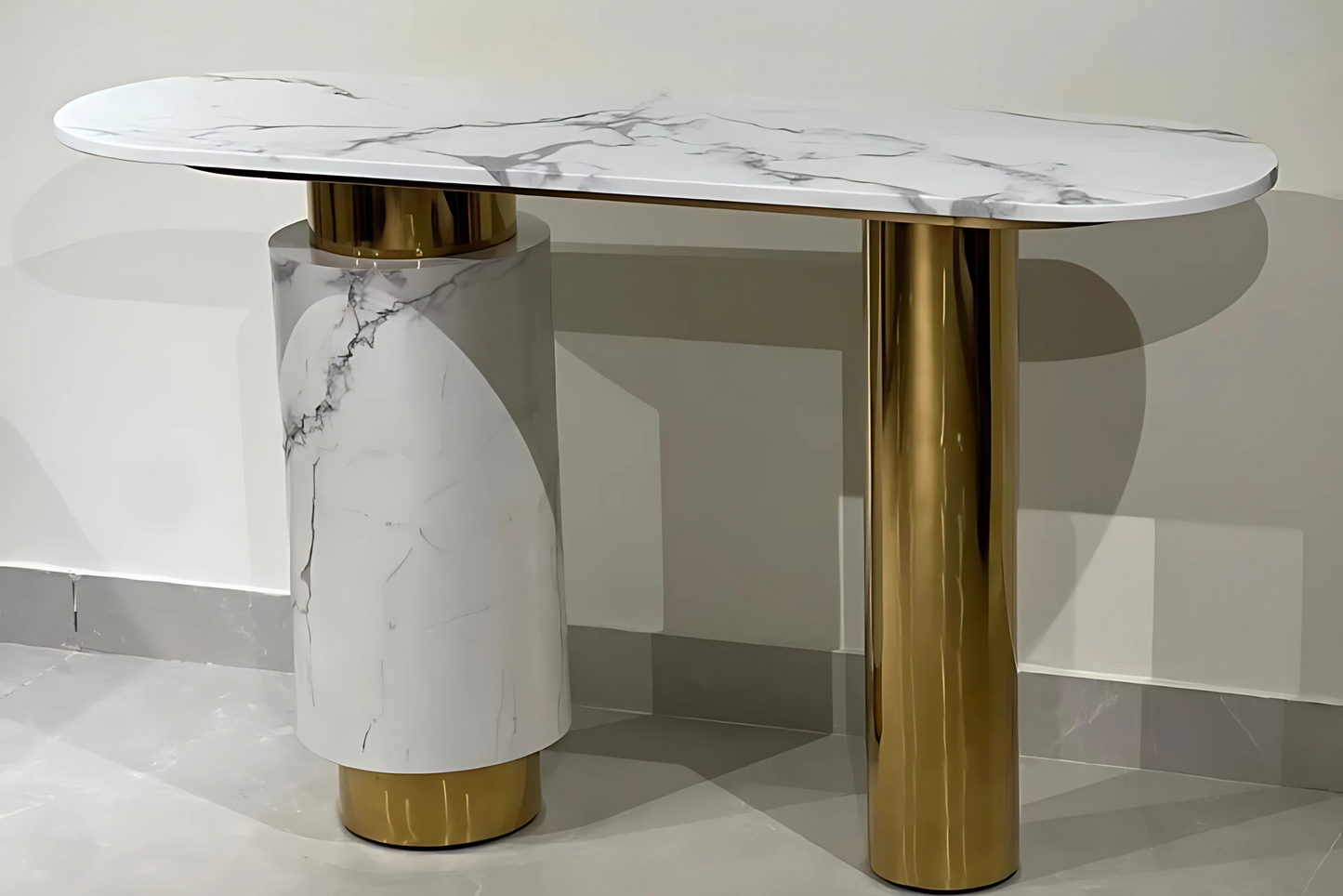 Orion Marble Gold Console Table