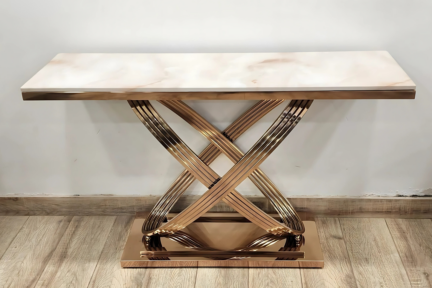 Taberna gold Marble Console Table