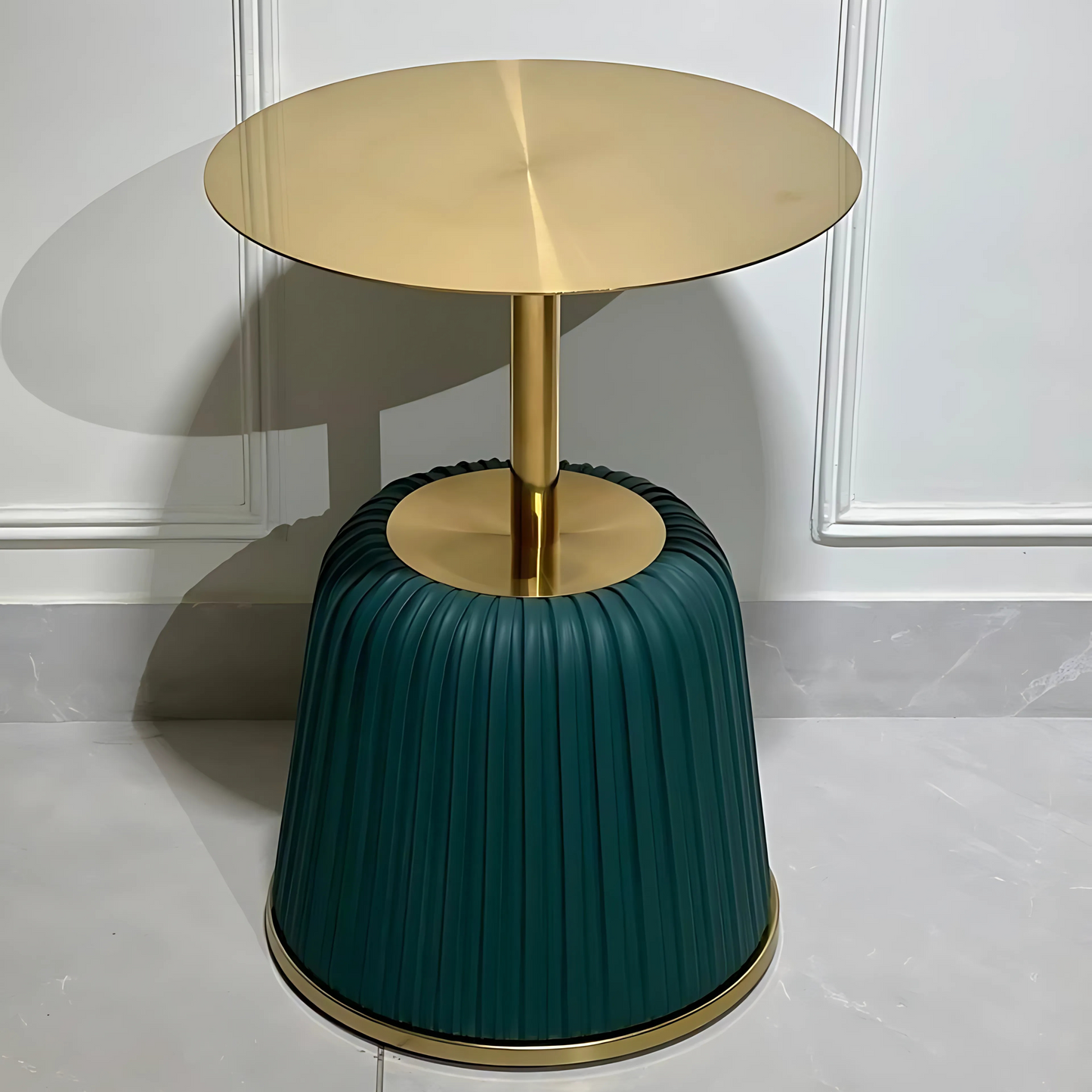 Emerald & Gold Side Table