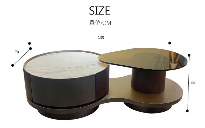 Glacier Orbit Center Coffee Table