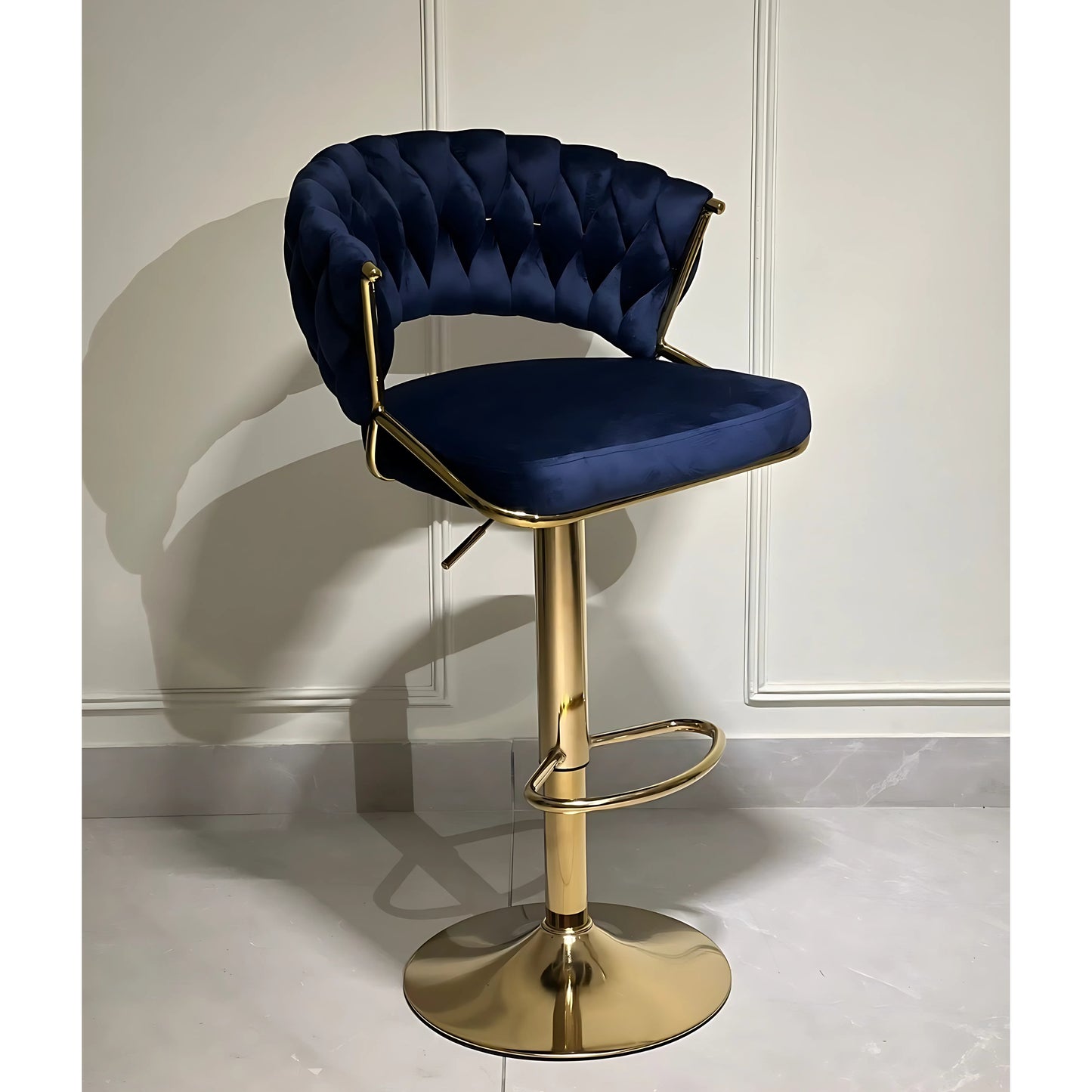 Aurum Royale Velvet Bar Chair