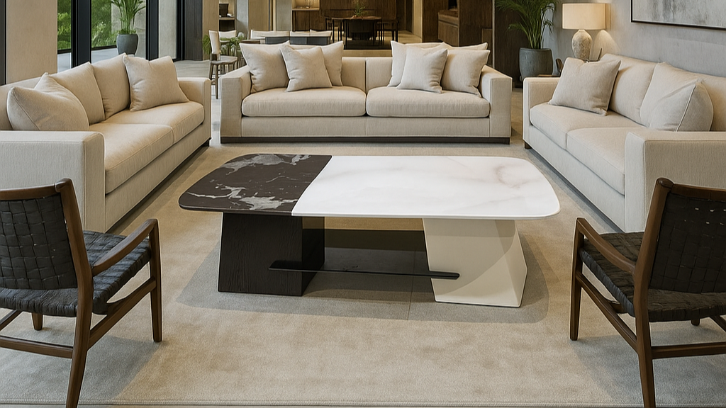 Duo Tone Marquina Center Coffee Table