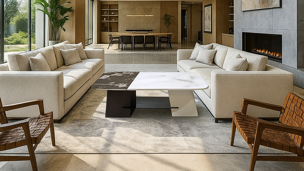 Duo Tone Marquina Center Coffee Table
