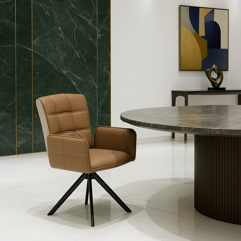 Slate Grid Designer Dining Chair