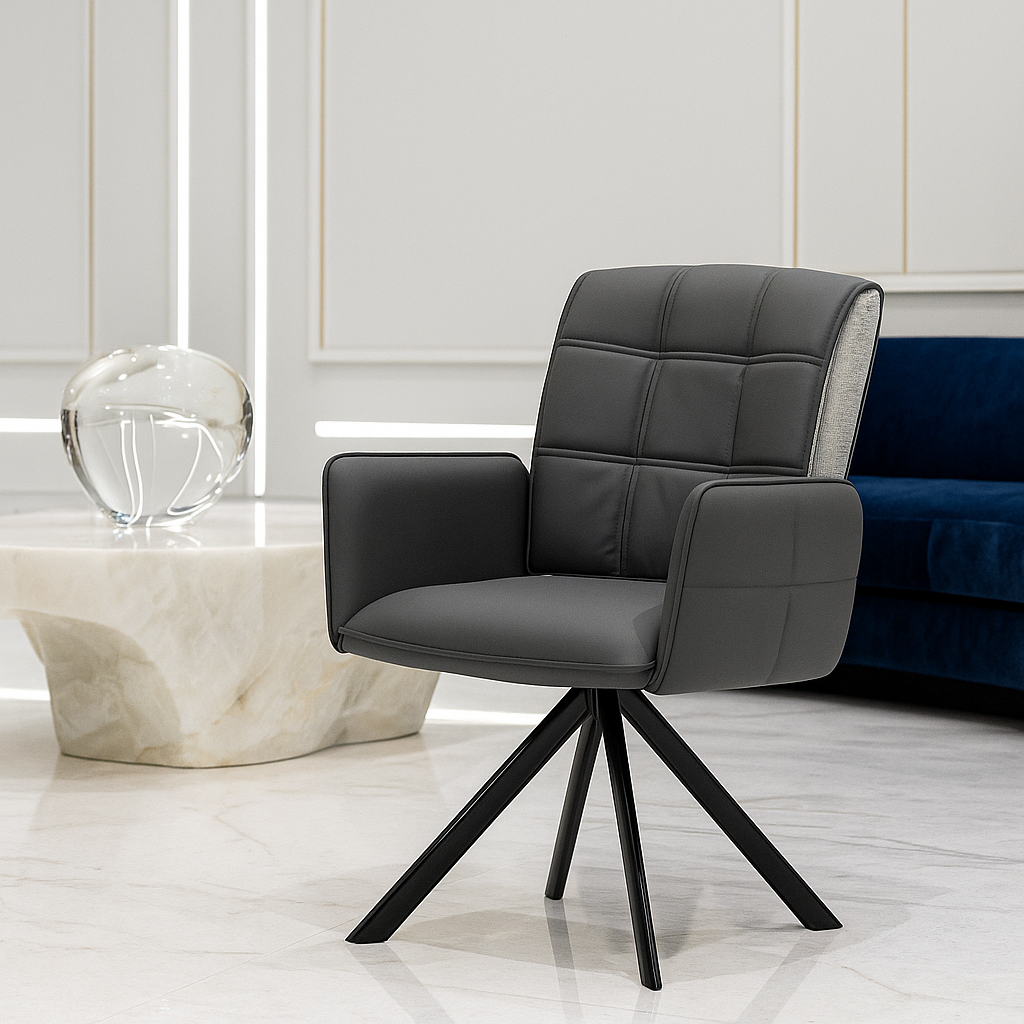 Slate Grid Designer Dining Chair