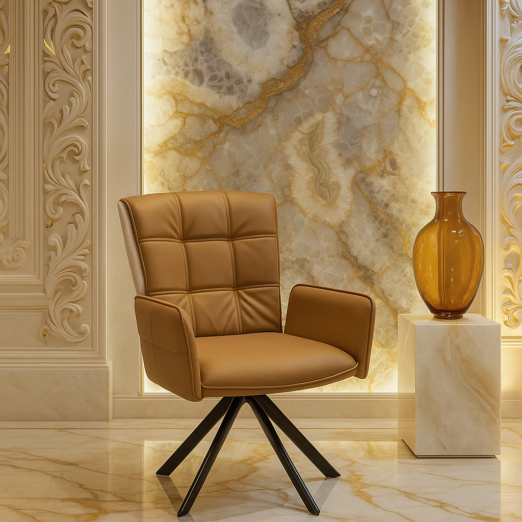 Slate Grid Designer Dining Chair