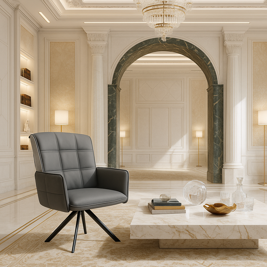 Slate Grid Designer Dining Chair