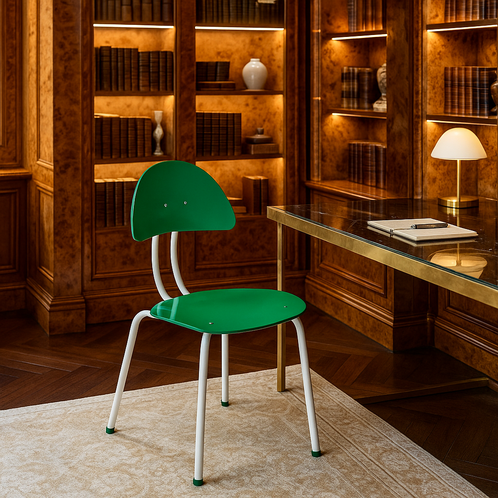 Crimson Arc Chair