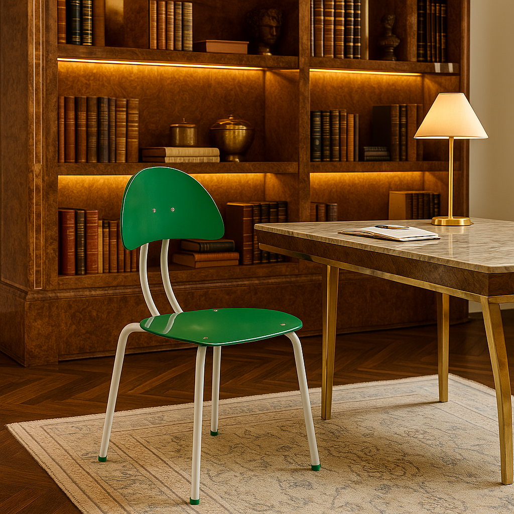 Crimson Arc Chair