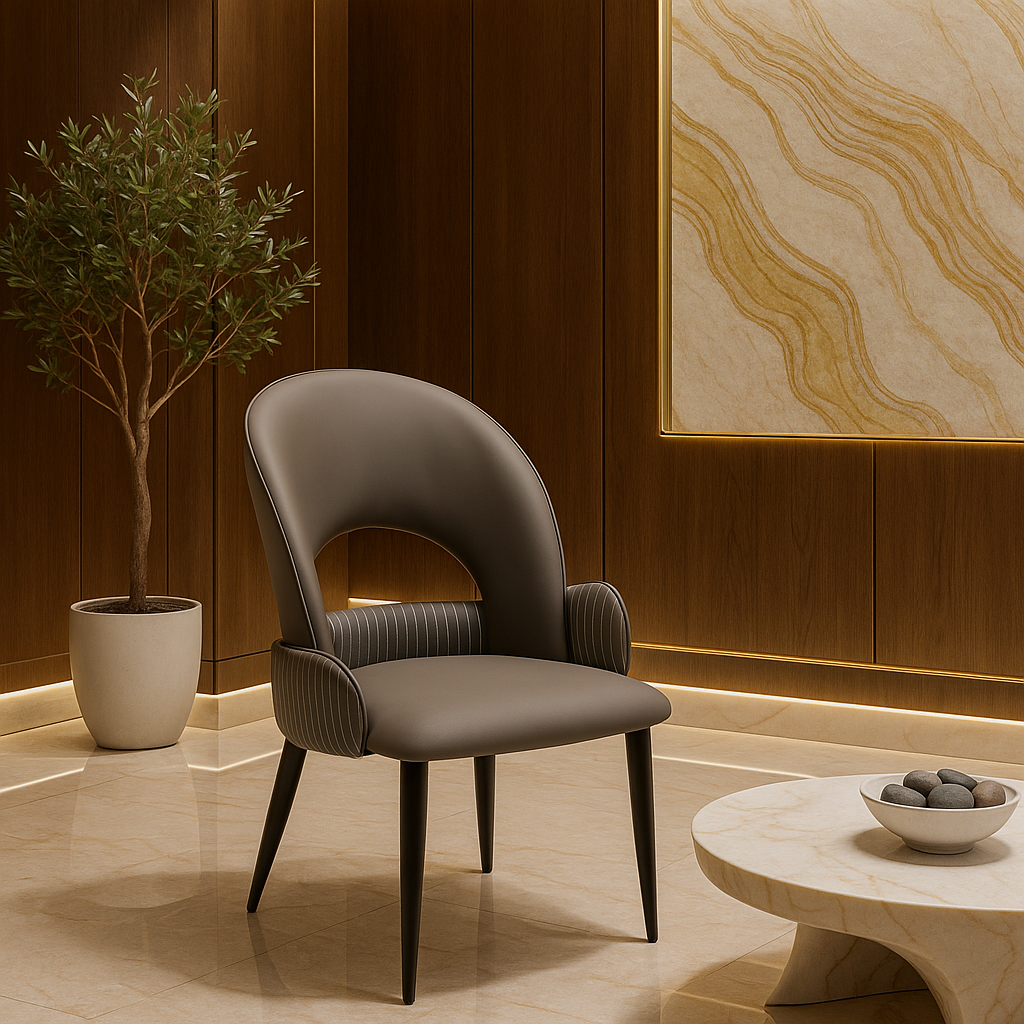 Elan Stripe Designer Dining Chair