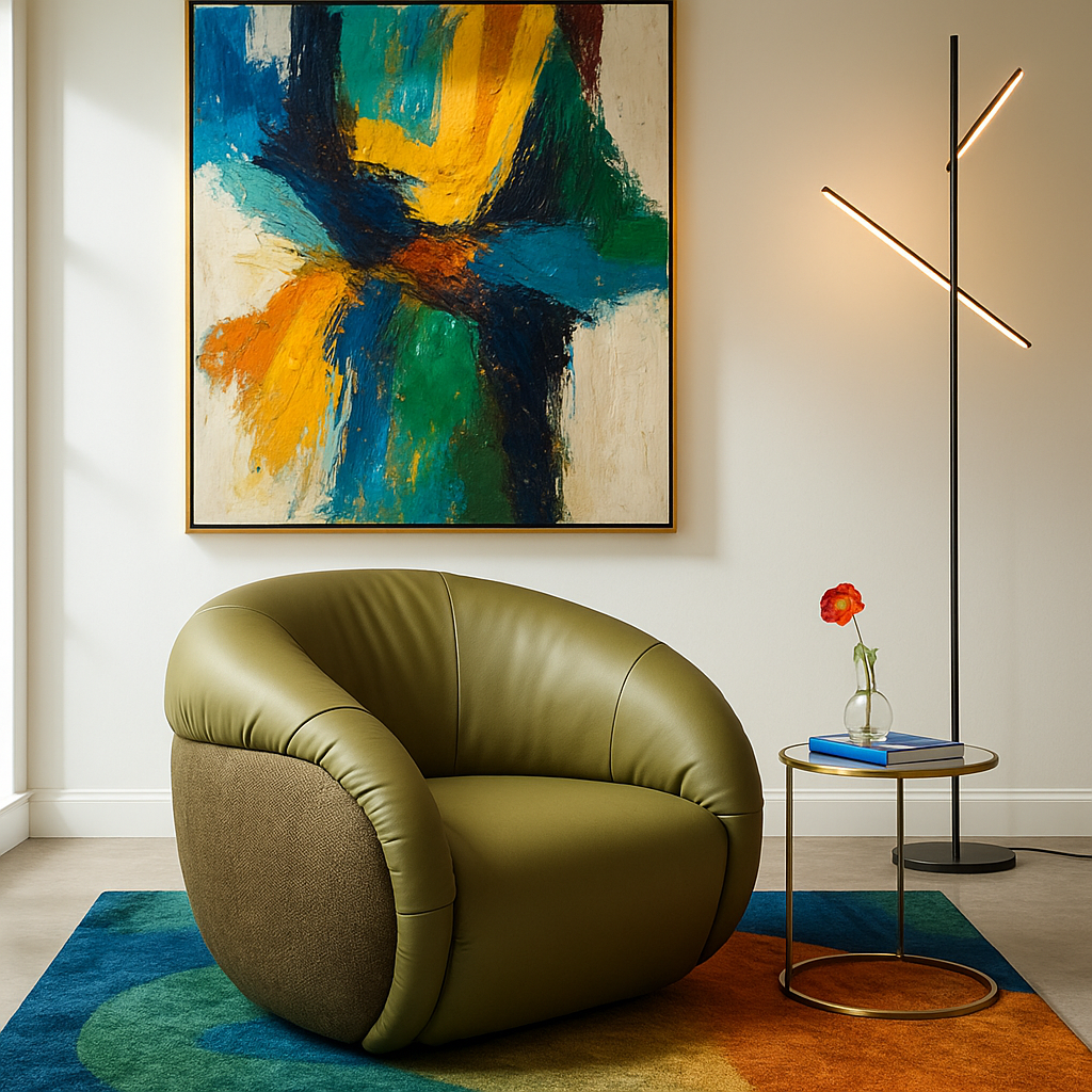 Oliva Cursive Leisure Lounge Chair
