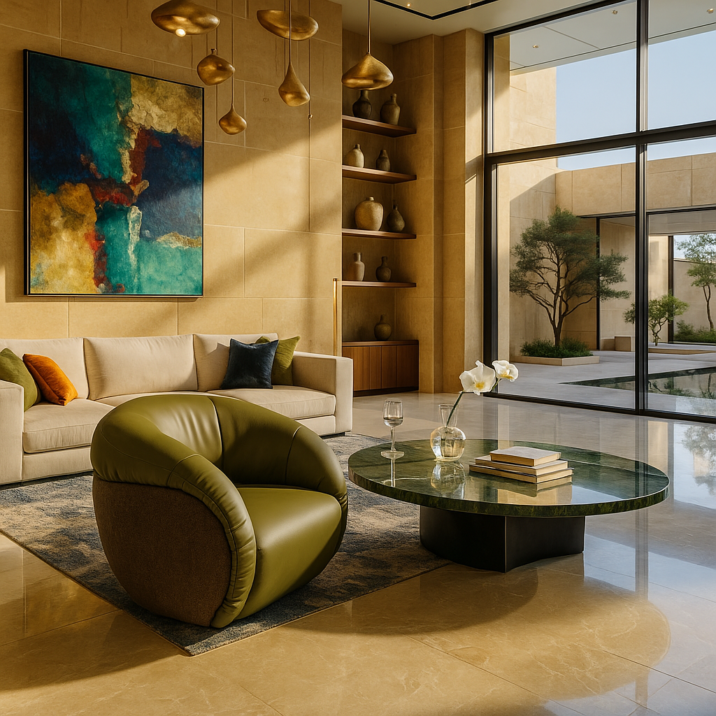 Oliva Cursive Leisure Lounge Chair