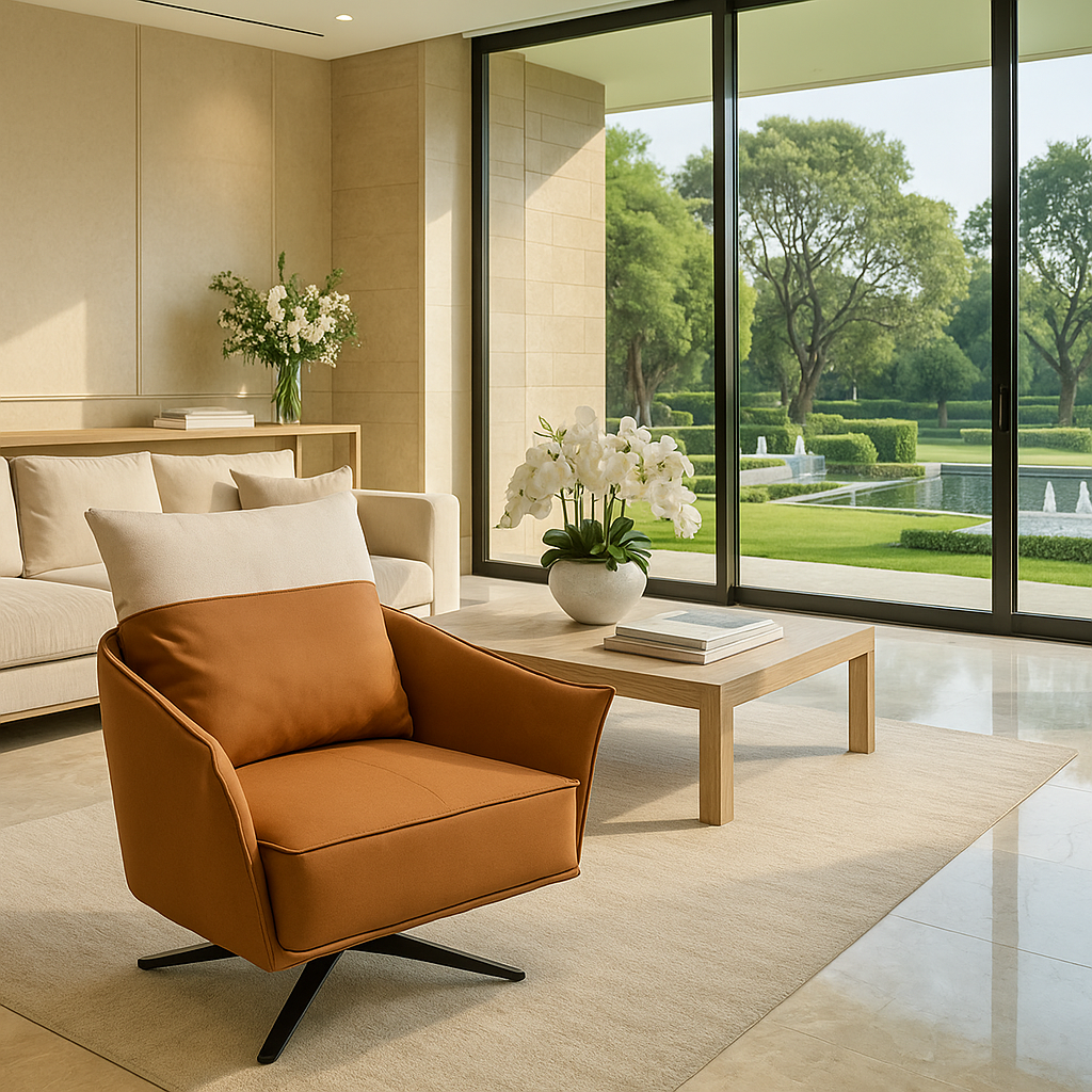 Cognac Royale Leisure Lounge Chair