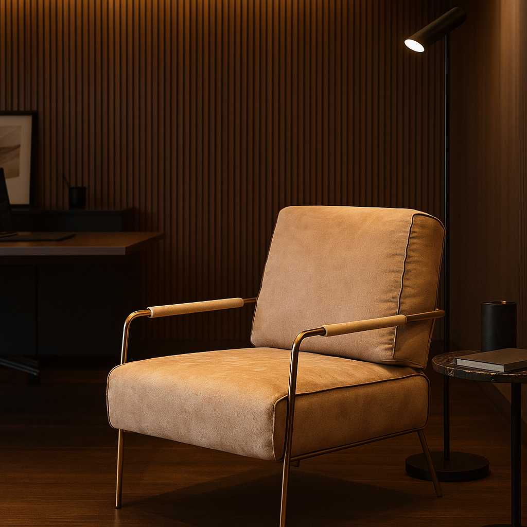 Celestia Gold Leisure Lounge Chair