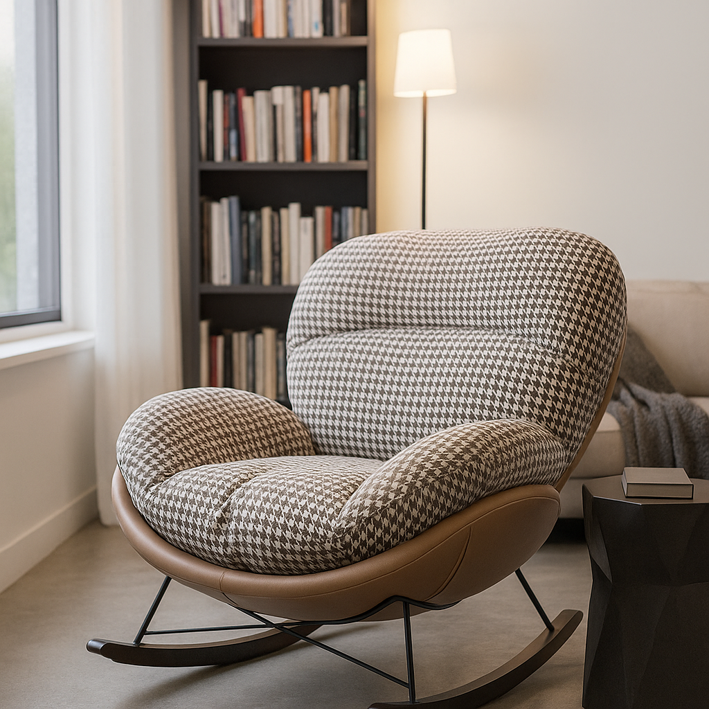 Houndstooth Heaven Rocking Leisure Lounge Chair