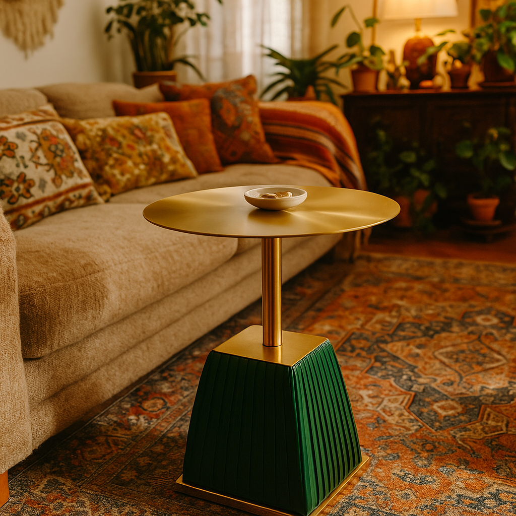 Royal Gold Metal Side Table