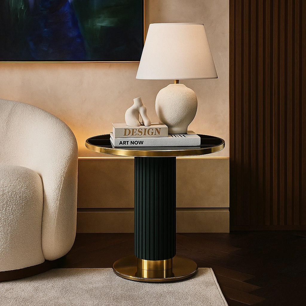Gold Edge Side Table