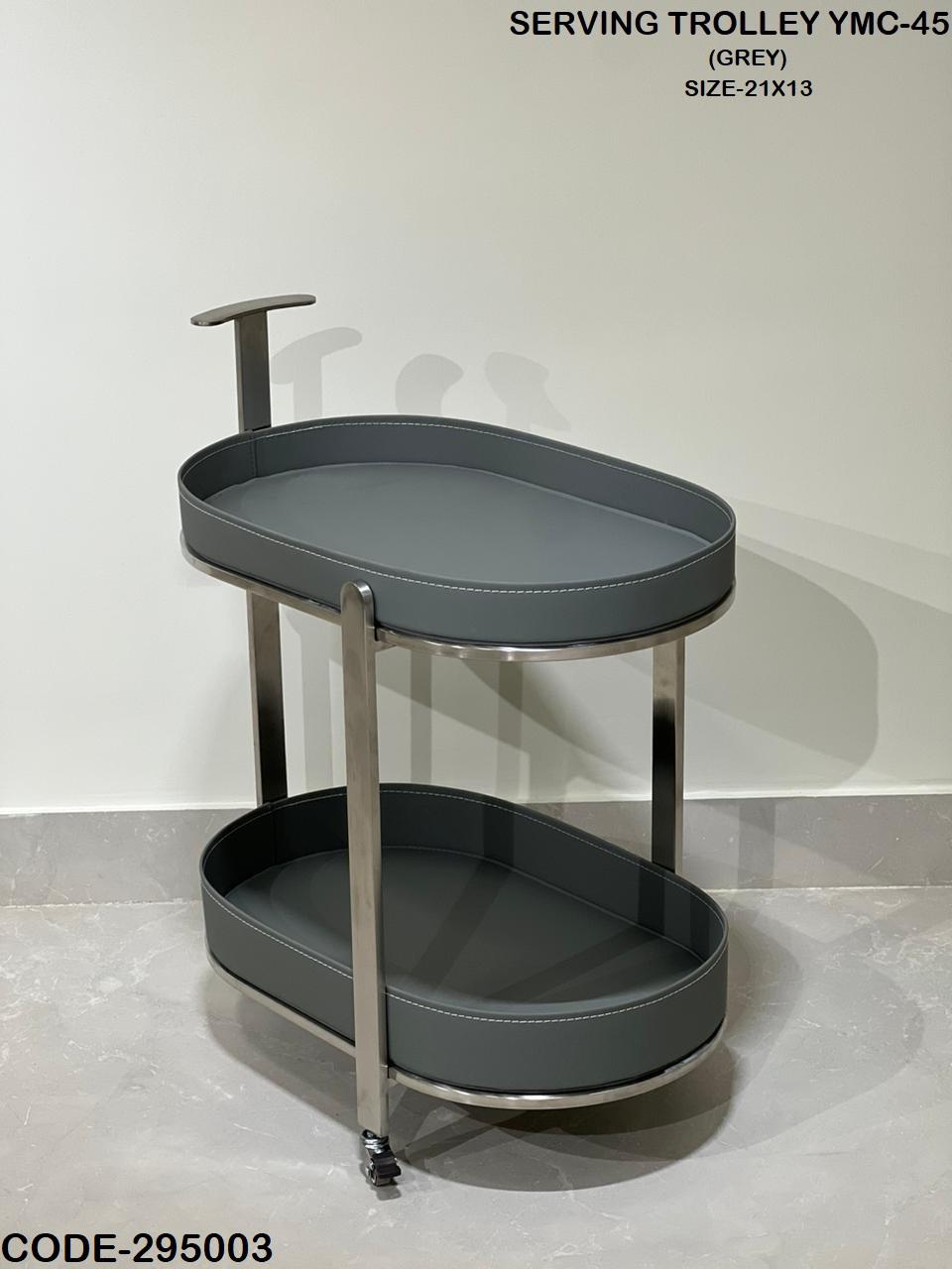 Auburn Luxe Leather Serving Trolley