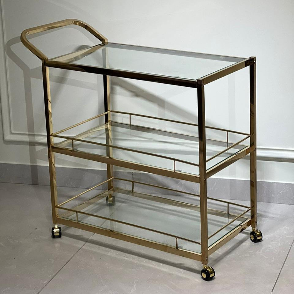 Galleria Glass Serving Trolley