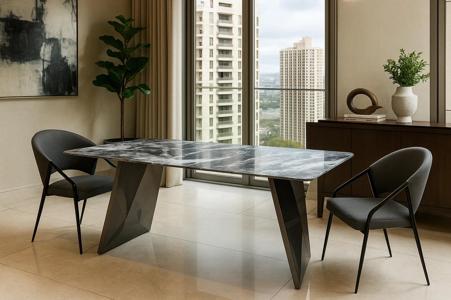 Obsidian Prism 2 Seater Dining set