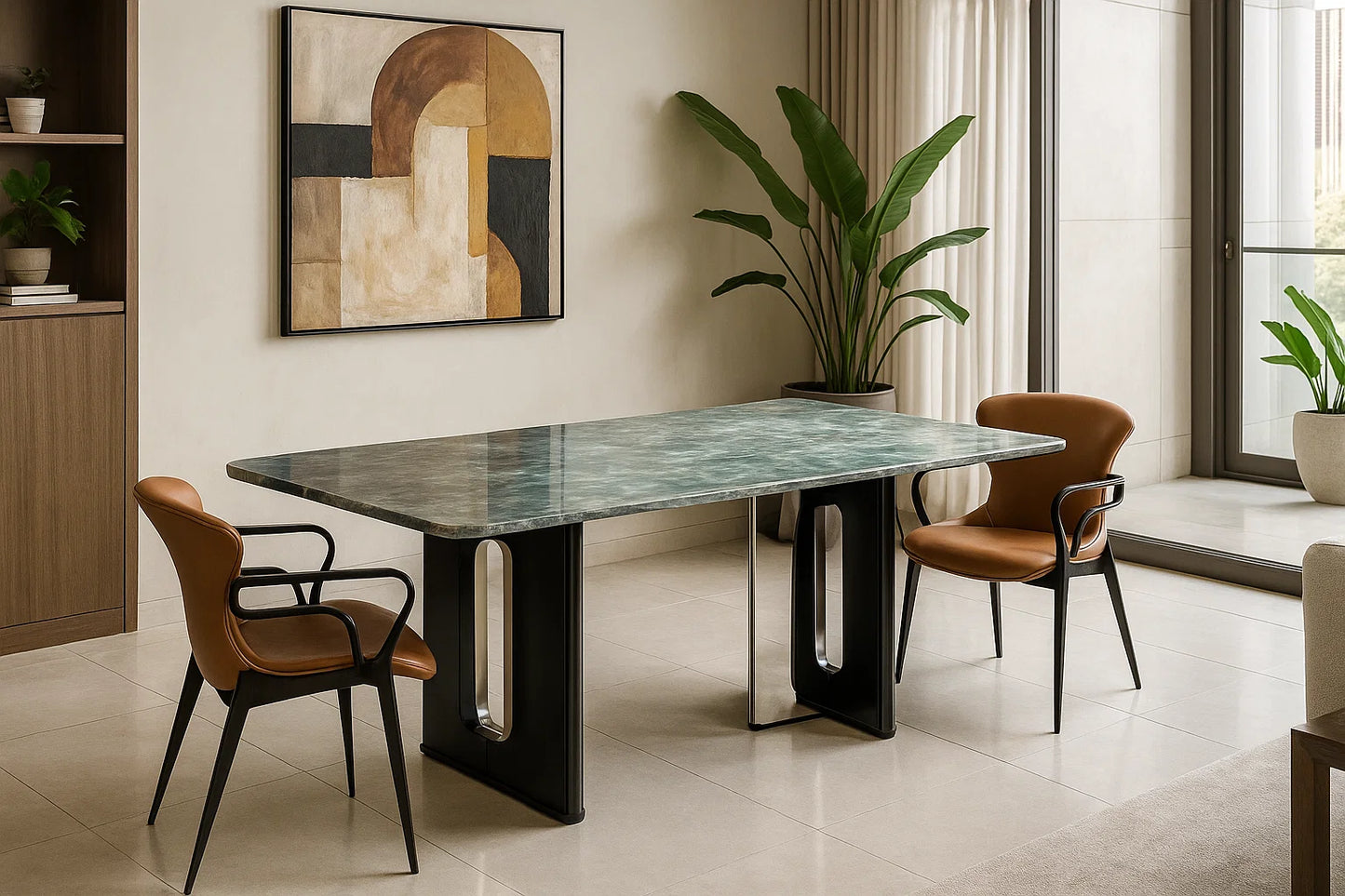 Luxury dining table with chairs