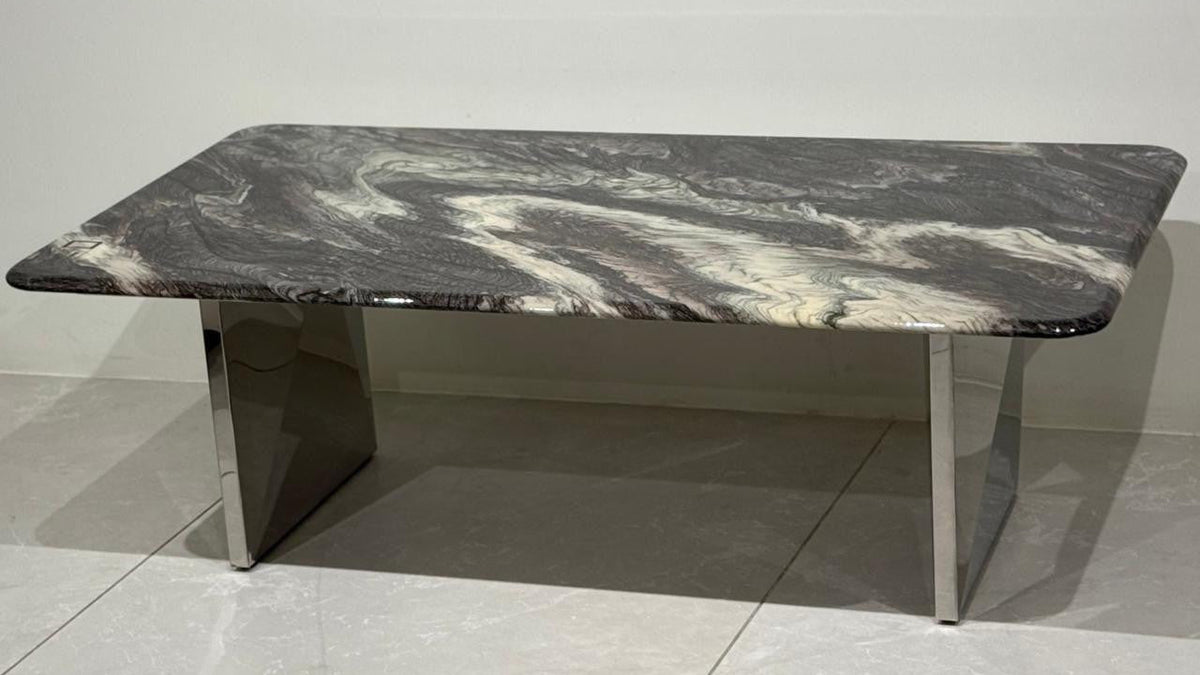 Stratus Vein Marble Center Coffee Table