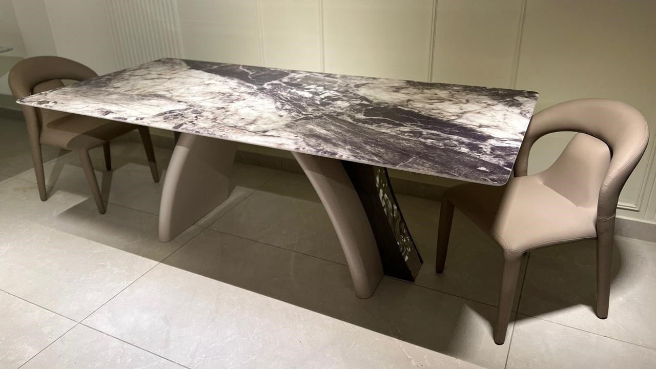 Archeline Sculpt Marble Dining Table