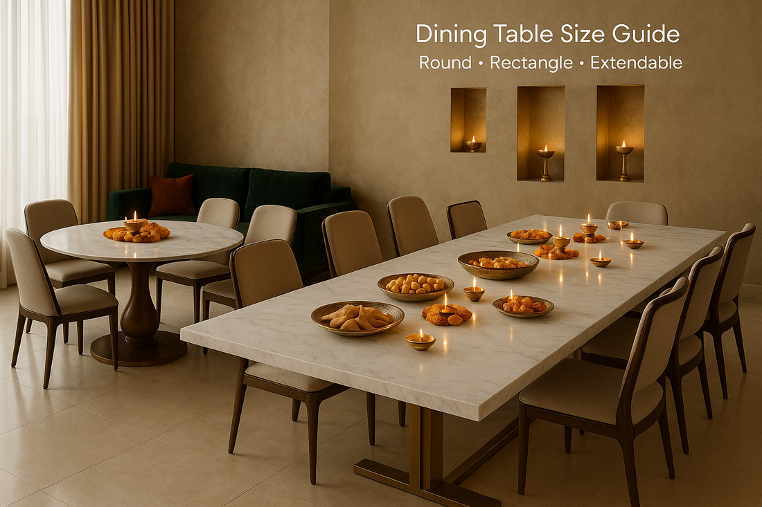 Dining Table Sizing for Families Who Host (Round, Rectangle, Extendable)