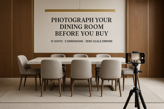 High-End Dining Room Sets: How to Photograph Your Space Before You Buy