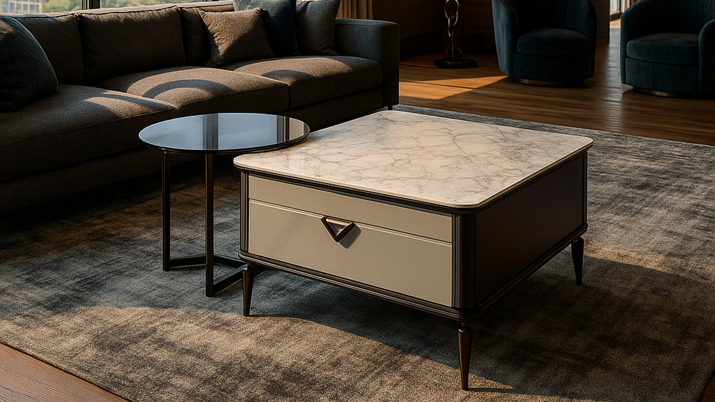 Marble Mist Nesting Center Coffee table