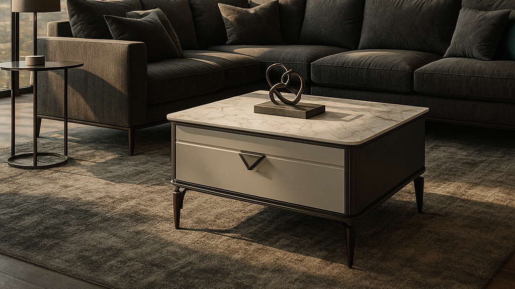 Marble Mist Nesting Center Coffee table