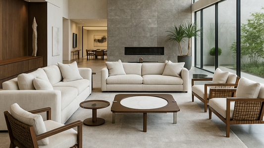 Walnut Halo Center Coffee Table