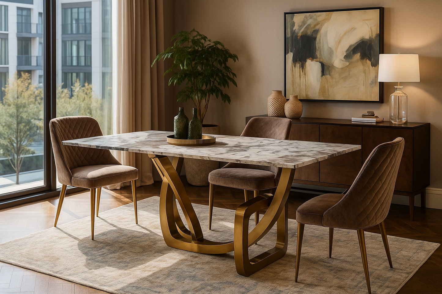 Celestora Marble Dining Table