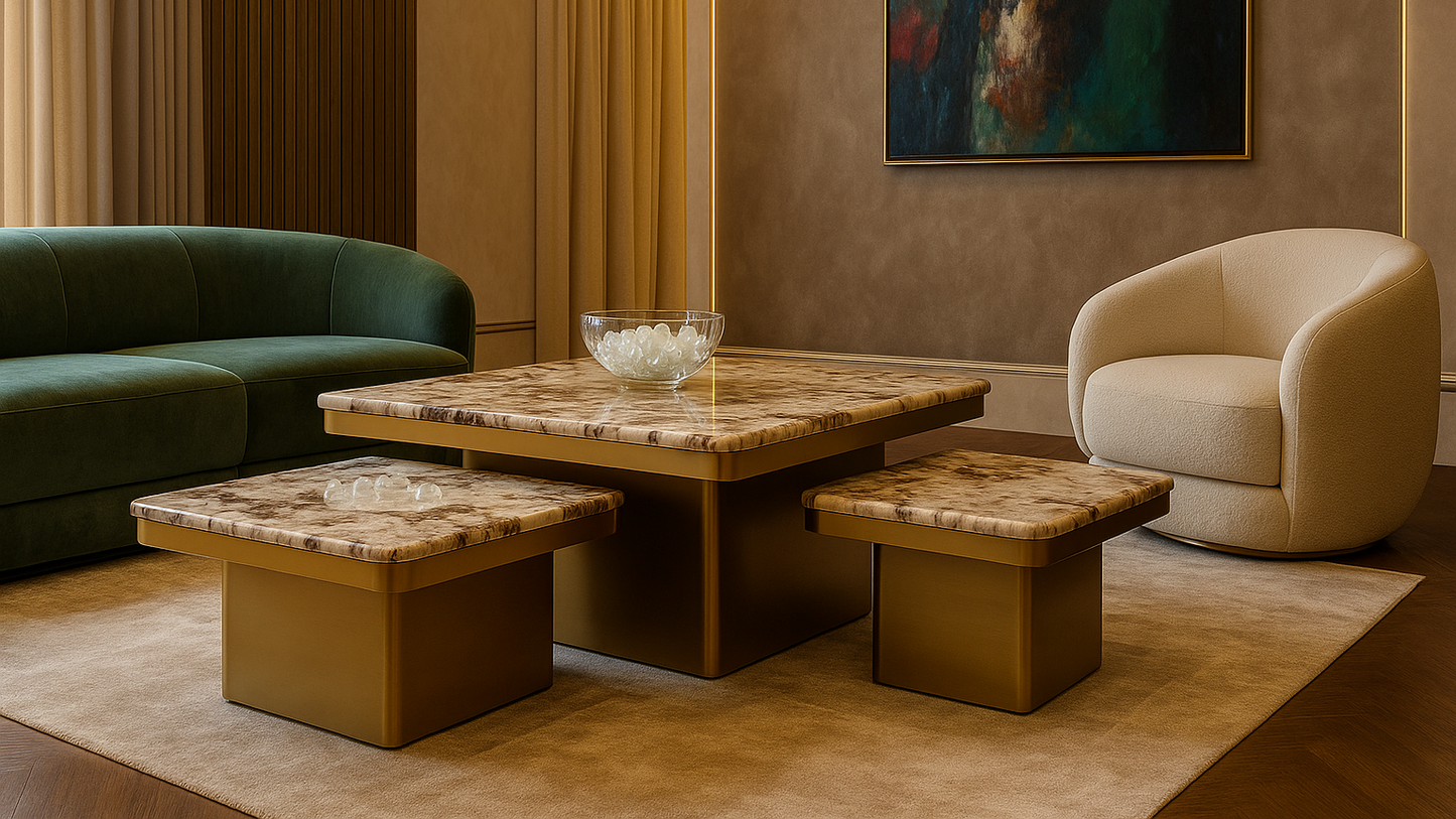 Aurelia Luxe Square Center Coffee Table