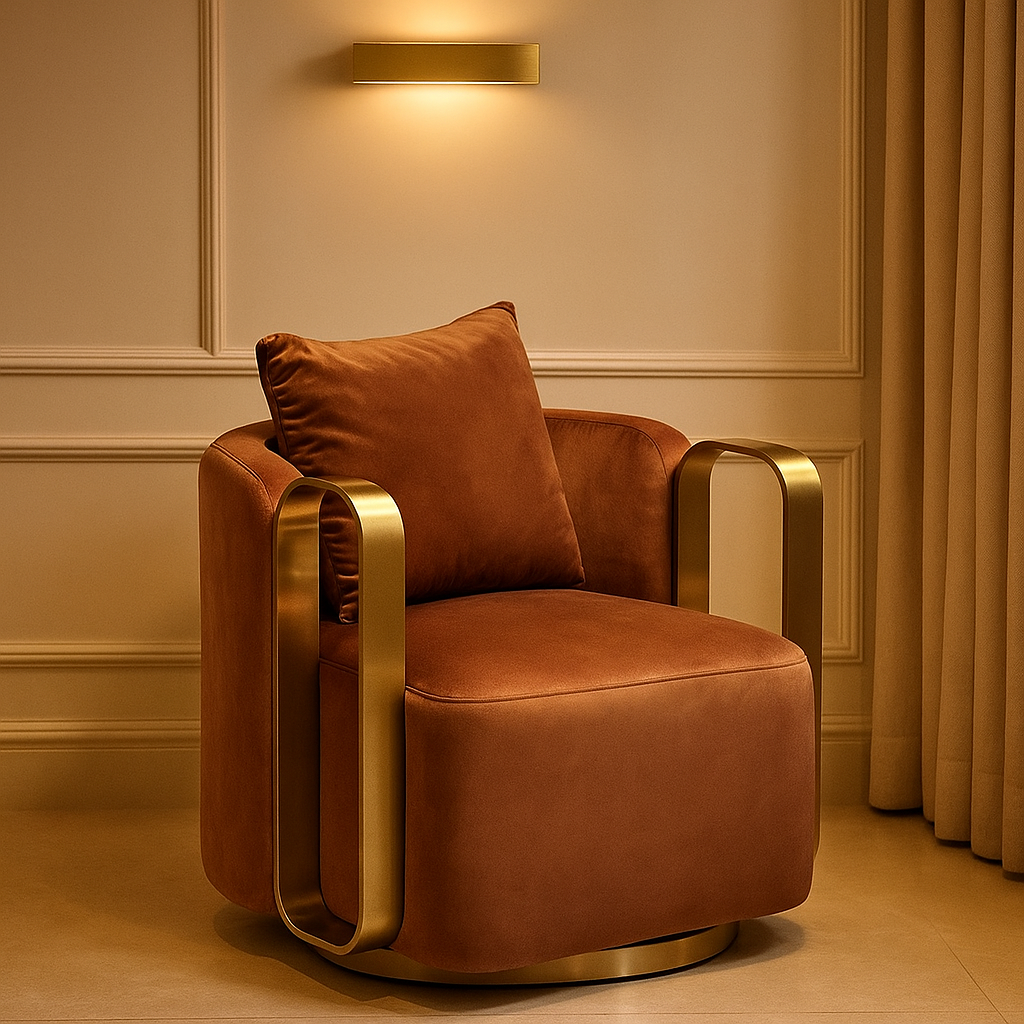 Velvet Monarch Leisure Lounge Chair