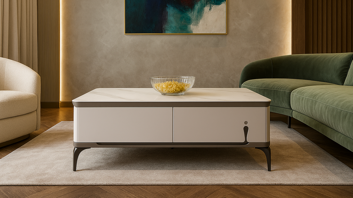 Slate Wave Center Coffee Table
