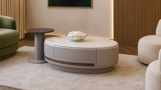 Ivory Pillar Center Coffee Table