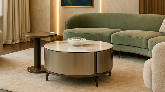 Contemporary Round Center  Coffee Table